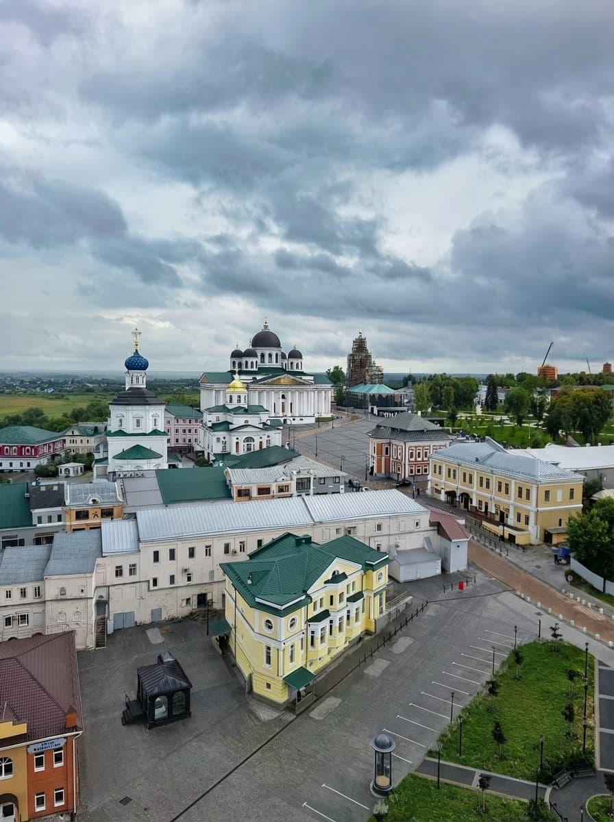 Арзамас: центральная часть города с храмами и историческими зданиями